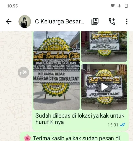 Pengiriman Papan Bunga Duka Mangga Besar